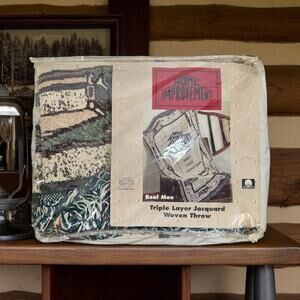 Home Improvement VTG NOS Unopened 1990s Cotton 47" x 68" Tapestry Blanket